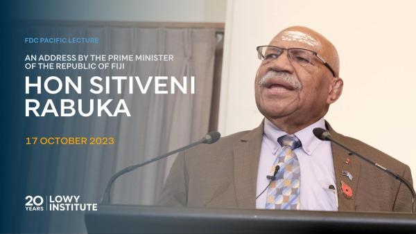 An address by the Prime Minister of the Republic of Fiji, Sitiveni L Rabuka