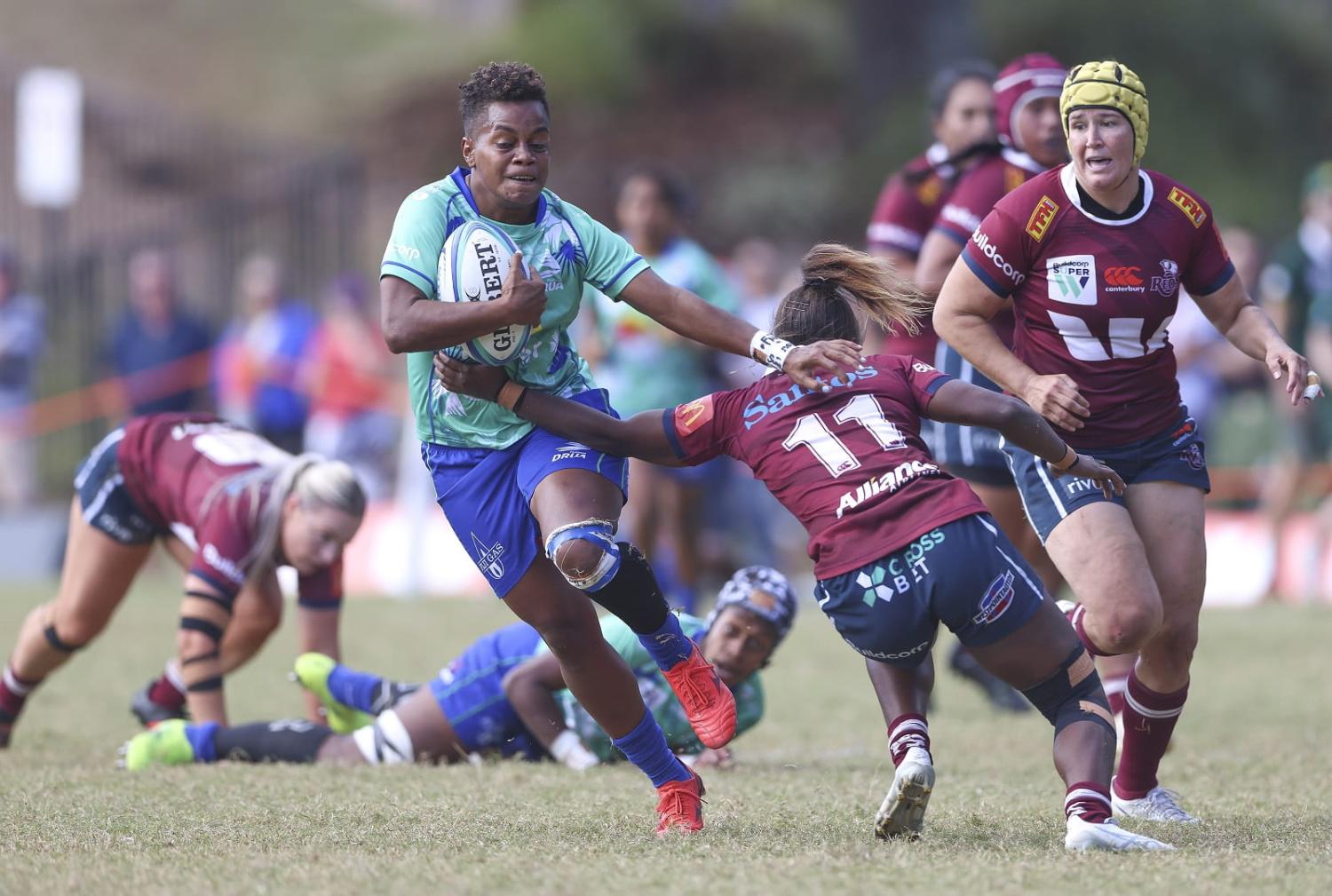 Fijian Drua versus Queensland Reds Women at a Super W match on 23 April 2023 in Brisbane, Australia (Peter Wallis/Getty Images)