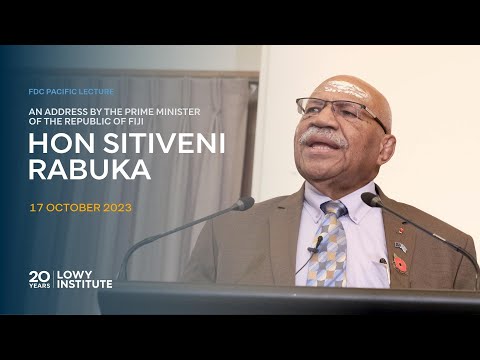 An address by the Prime Minister of the Republic of Fiji, Sitiveni L Rabuka